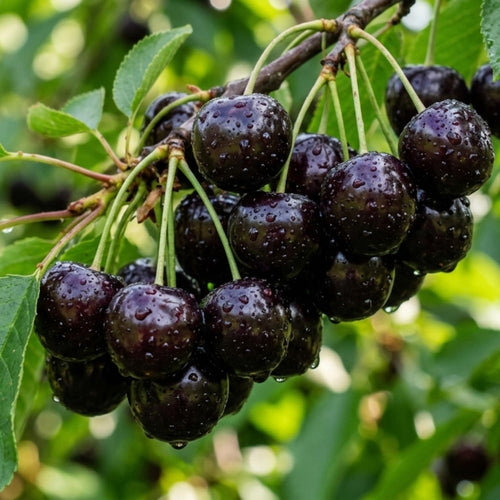 2 Black Cherry Plants Live 1-2 Feet Tall, Sweet Cherry Trees Live Plant, Cherry Live Plant Fruit Tree, Cherry Tree Plant