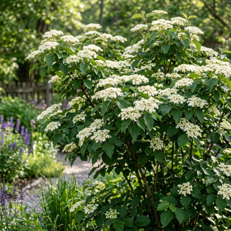 White Viburnum Live Plant, Viburnum Shrubs, 8-12 Inc Tall, Bare Root Plant, Hardy Shrub for Landscaping, Outdoor Garden