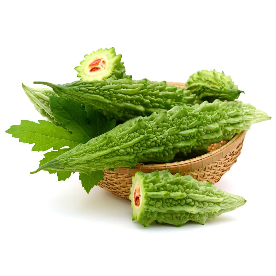 20 Long Bitter Melon Seeds for Planting, Green Bitter Gourd Vegetable Seeds for Home Garden, Vegetable Vine Plants Seed