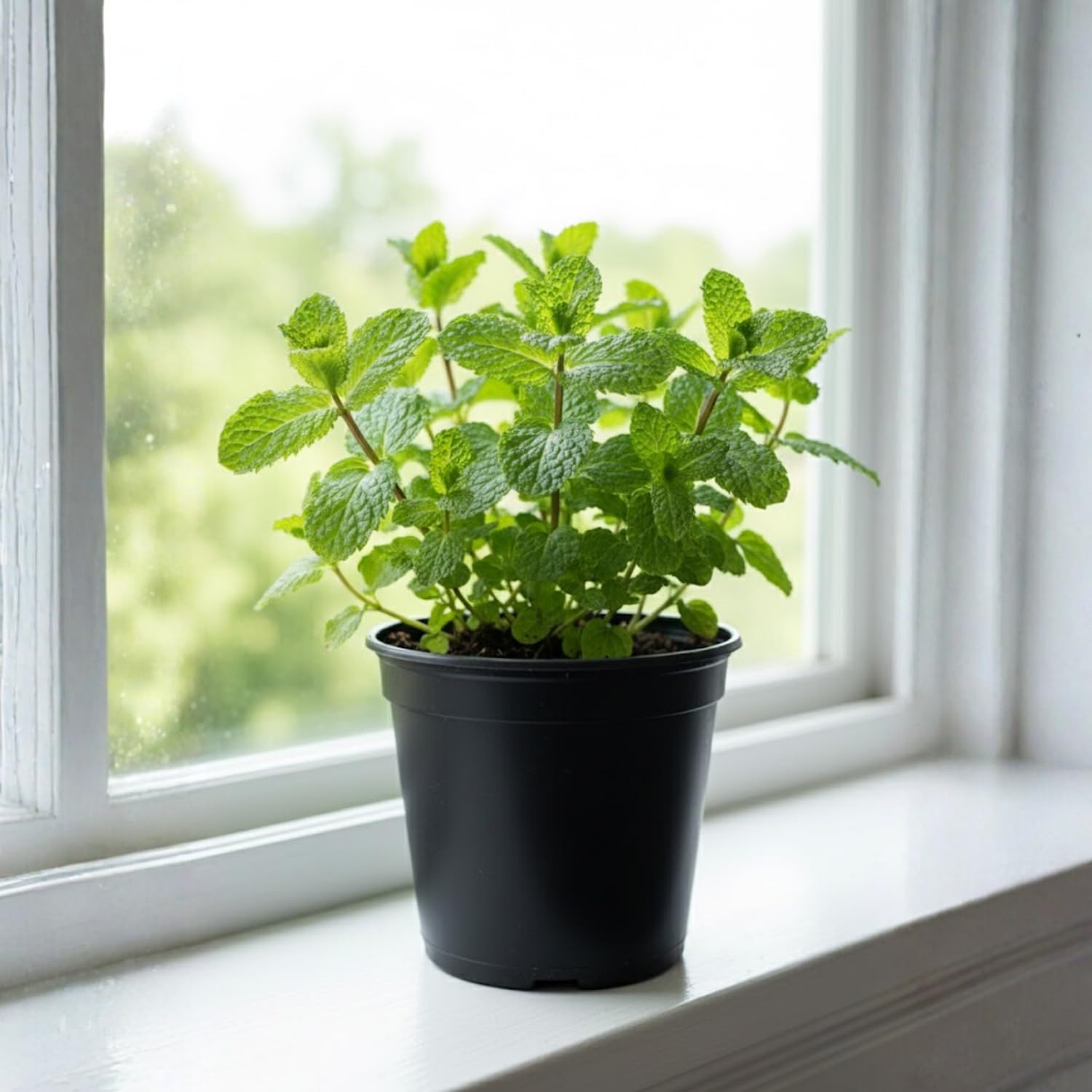 Fragrant Mint Plant Live, 4-6 Inches, Culinary Mint Herb for Indoor Outdoor Gardens (Peppermint)