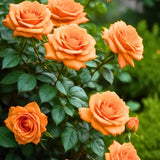 Orange Mini Rose Plant Live, Miniature Rose Bush in 3" Pot, Indoor Outdoor Flowering Plant, Compact Live Rose for Gifts and Gardens