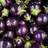 Pack of 100 Purple Round Eggplant Seeds for Planting, Assorted Eggplant Vegetable Seeds for Outdoor Gardening, Suitable for Home Garden Beds, Raised Beds, or Containers