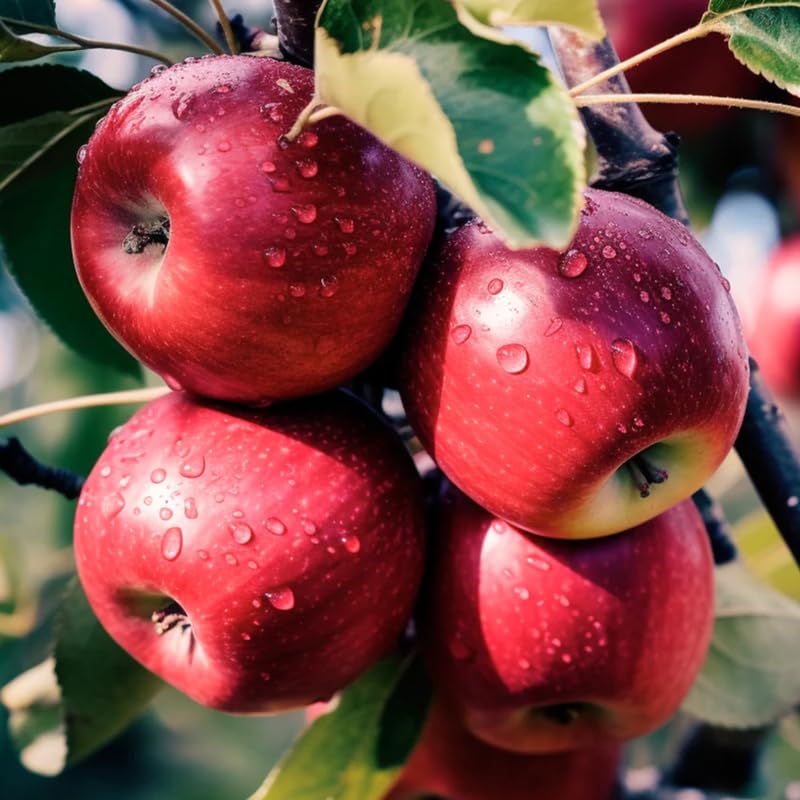 2 Apple Trees Live Plants Bareroots 1.5-2 Feet Tall, Apple Plant Live for Planting, Live Apple Tree Plant, Sweet Apple Fruit Tree (Red Delicious Apple)