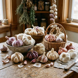4 Mix Garlic Bulbs for Planting, Assorted Heirloom Garlic Seed Bulbs, Hardneck and Softneck Varieties, High Yield Garlic for Fall, Spring Planting