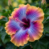 Purple Yellow Hibiscus Plant Live, Hardy Hibiscus Plants Live 5-7 Inches Tall, Vibrant Blooming Flower, Well-Rooted Plant for Home Garden Indoor Outdoor