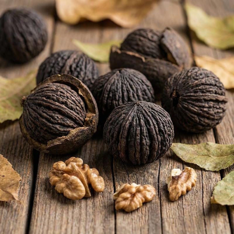 Set 2 Black Walnut Tree Bare Root 12-16'' Tall, Nut Tree Seedling for Yard and Garden Planting
