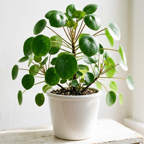 Pilea Peperomioides Live Plants, Money Plant Houseplant, 4-6 Inches Tall, Green Foliage Plant for Indoor Growing and Containers