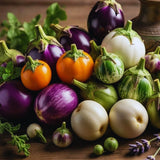 100 Mix Round Eggplant Seeds for Planting, Eggplants Seeds, Vegetable Plant Garden Outdoor Indoor