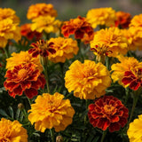 Set 3 Dwarf Marigold Live Plant, Mixed Color Marigold 4-6 Inch Tall for Outdoor Spaces and Container Gardens