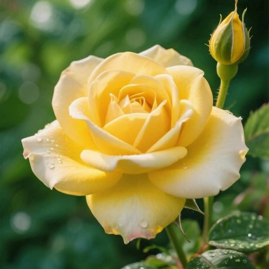 Mini Rose Bush, Miniature Rose Flowers in 3'' Pot, Compact Flowering Rose for Indoor Outdoor Gardens and Containers (Yellow Roses)