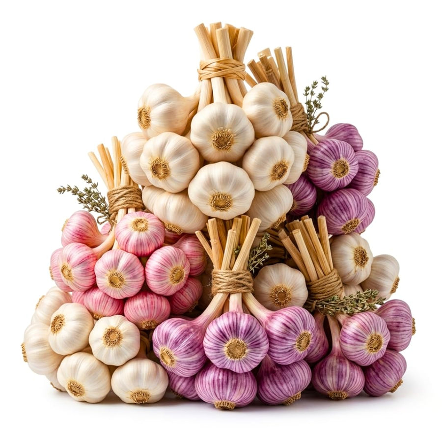 1 LB Jumbo Size Mixed Garlic for Planting in Spring, Softneck Hardneck Garlic Bulbs for Planting, Fresh and High Yield, Cold Hardy, Fast-Growing, 5-6 Bulbs Garlic
