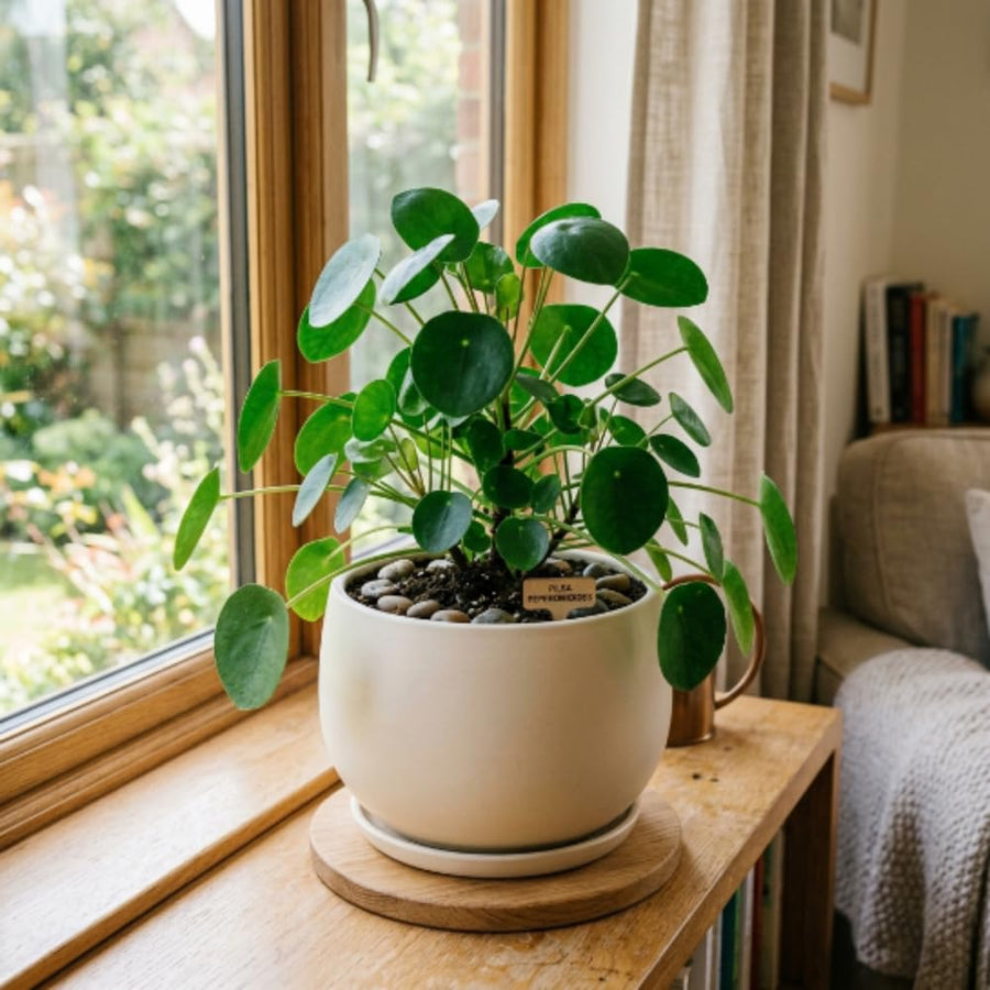 Money Tree Plant, Money Live Plant, 4-7 Inches Tall in 4 Inch Pot, Pilea Peperomioides Houseplant for Indoor Outdoor Houseplant