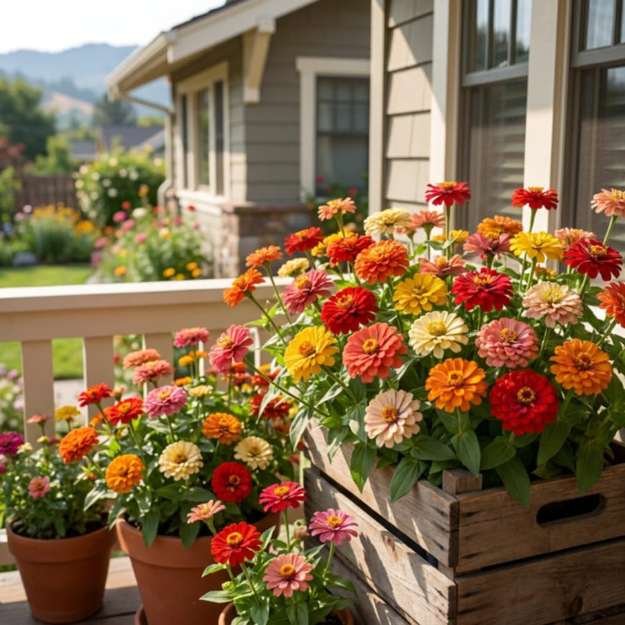 Pack of 1000 Zinnia Seeds, Mix Zinnia Seeds for Planting, Colorful Summer Blooms, Long Lasting Annual Flowers for Indoor Outdoor Garden