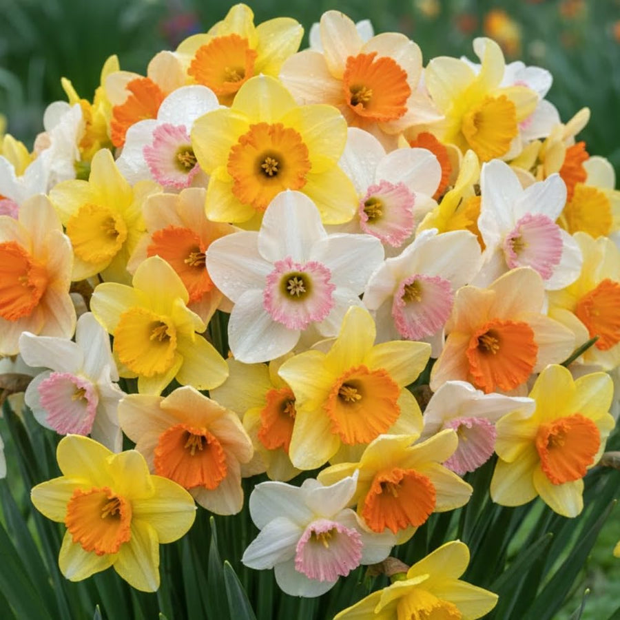 10 Pack Mixed Bulbs, Tulips and Daffodils Flower Bulbs, Colorful Spring for Outdoor Planting