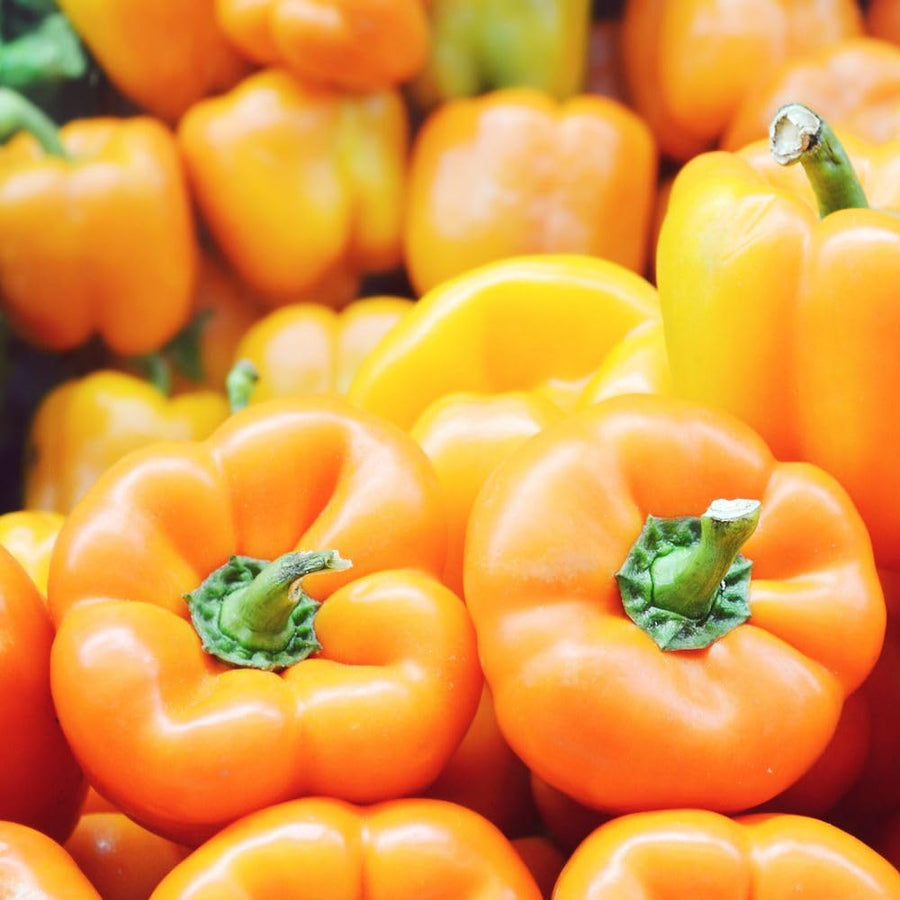 Pack 50 Orange Sweet Bell Pepper Seeds, Sweet Pepper Seeds for Garden, Vegetable Planting Seed