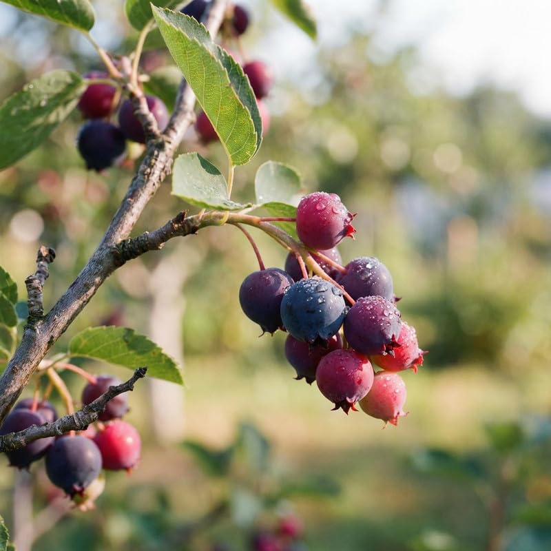 Set 2 Serviceberry Trees Live Plants, 2 Years-Old Live Berry Tree Shrub for Garden Planting, 14-16'' Tall, Hardy Outdoor Plant