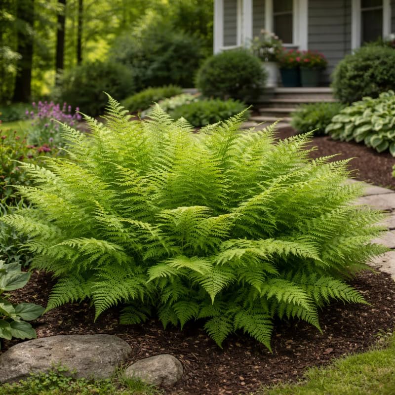 5 Hay Scented Fern Rhizomes Live Plants for Planting, Ferns Live Plants Outdoors Indoors Full Shade, Bare Roots, Fast-Growing