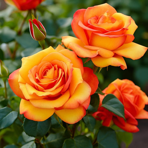 Rose Plant Live, Rose Bush Live Plant for Planting Your Garden, 5-9" Height Well-Rooted, Fragrant Flowers Vibrant Blooms (Orange Rose)