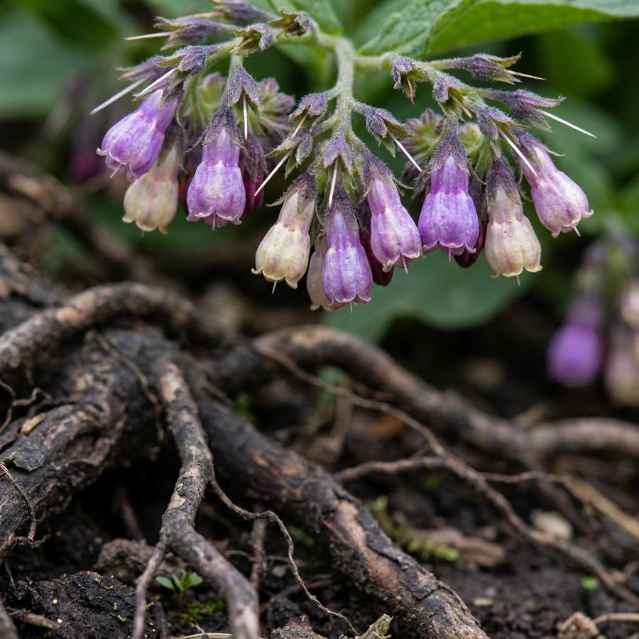 5 Comfrey Bocking 14 Live Roots, Fast Growing Perennial Herb Plant for Garden, 4 Inches Cuttings