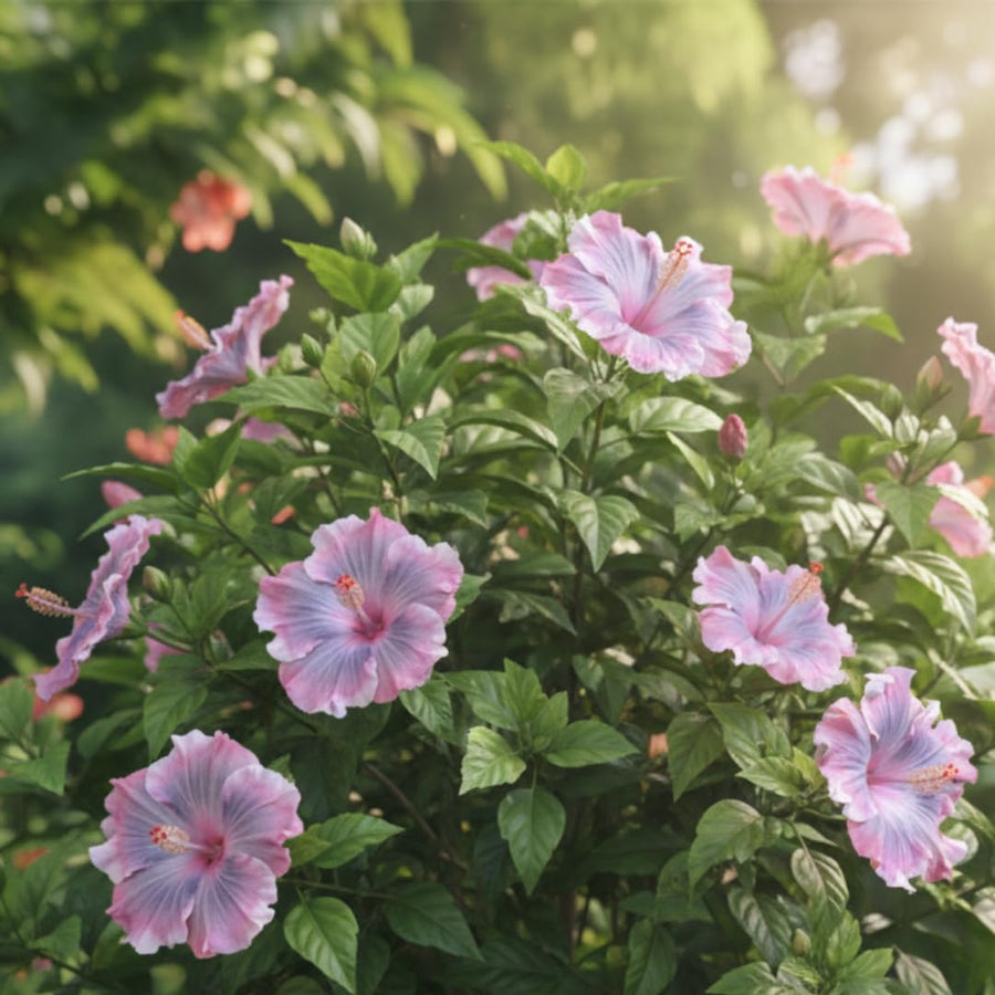 Set of 7 Hibiscus Cuttings for Planting, Tropical Flowering Plants, Ready to Grow, Suitable for Outdoor Garden or Containers (Purple Hibiscus)