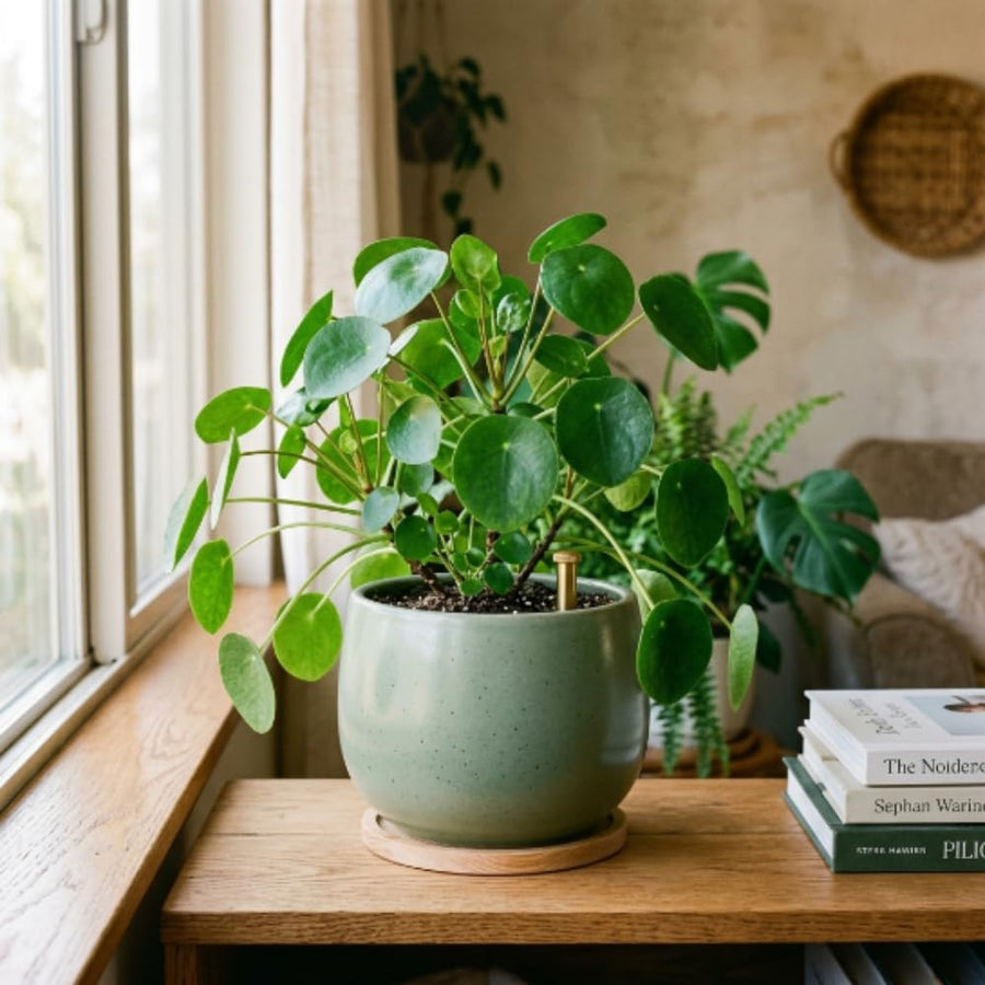 Money Tree Plant, Money Live Plant, 4-7 Inches Tall in 4 Inch Pot, Pilea Peperomioides Houseplant for Indoor Outdoor Houseplant