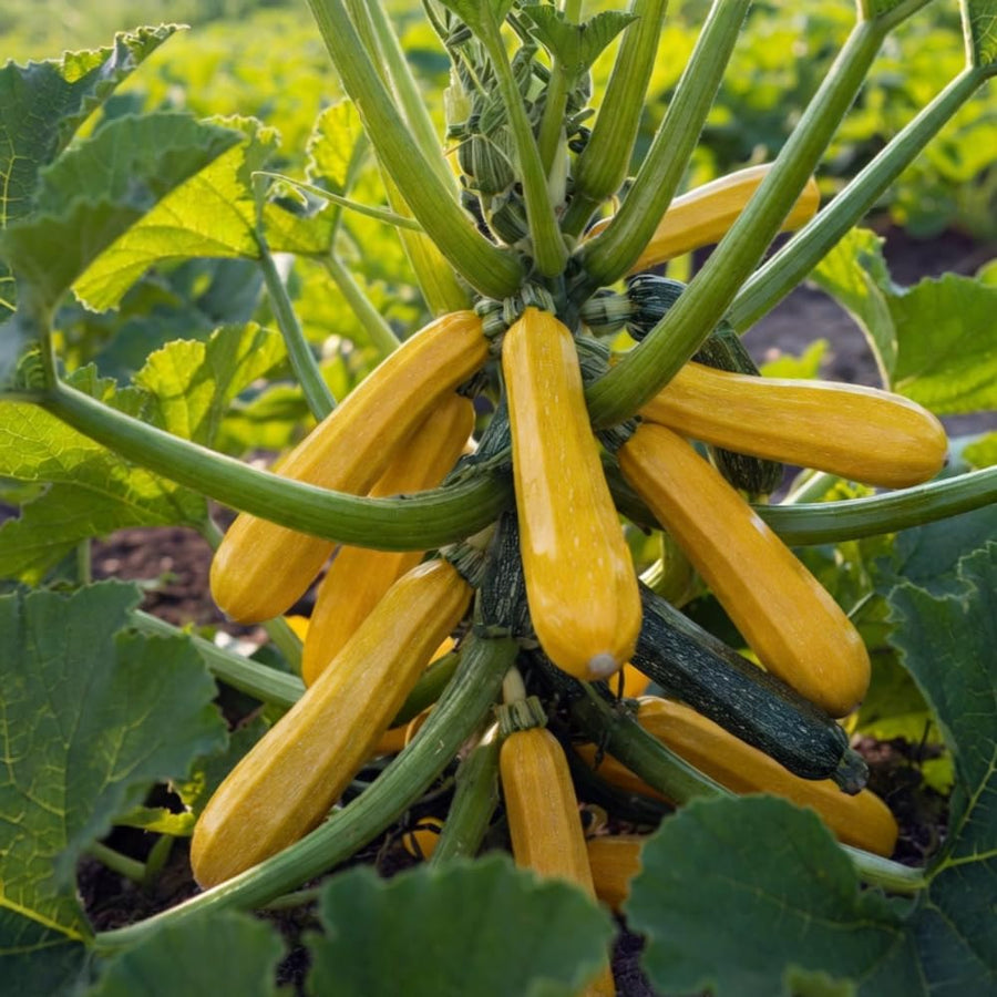 Set of 50 Dark Green Zucchini Seeds, Zucchini Vegetable Plant, Fresh Summer Squash for Outdor Gardening