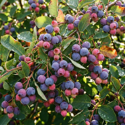 Pack of 2 Serviceberry Tree Live Plant, Serviceberry Plant, Bare Roots, 2-3 Years Old Plant, 16-24 Inc Tall, Sweet Edible Berries for Outdoor Garden