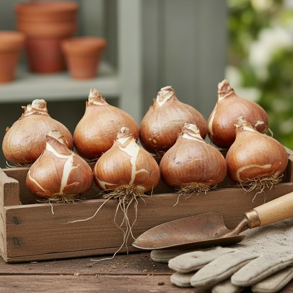 10 Pack Mixed Bulbs, Tulips and Daffodils Flower Bulbs, Colorful Spring for Outdoor Planting