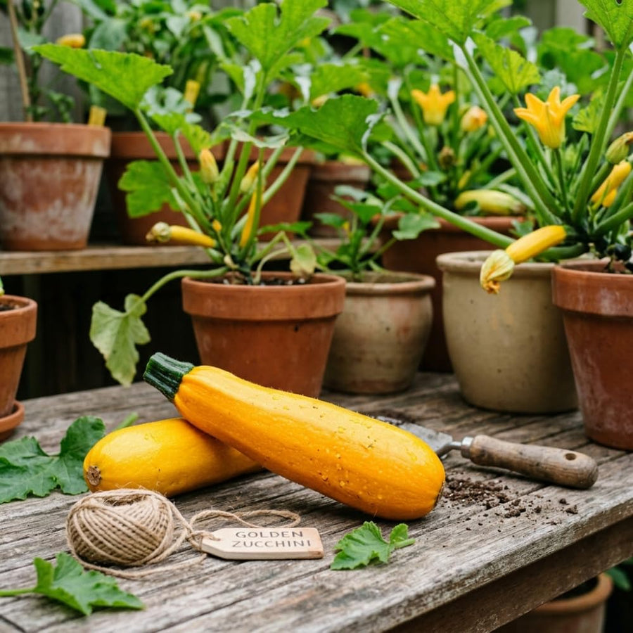 Set 75 Seeds Zucchini Seeds for Planting, Golden Zucchini Seeds, Summer Squash Seed for Indoor Outdoor Planting