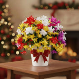 Christmas Cactus Live Plant 4'' Pot, Holiday Blooming Houseplant for Pot, Hanging Baskets, Indoor Outdoor Planting (Mixed Christmas Cactus)