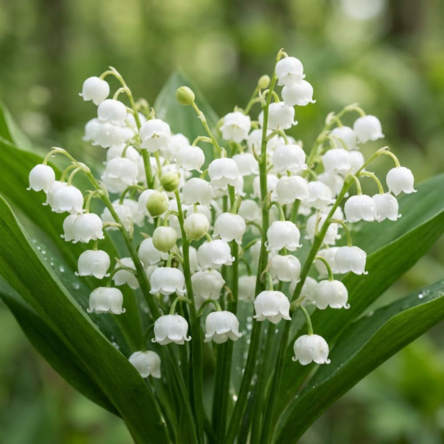 Set 10 Lily of the Valley Roots, Lily of the Valley Bulbs, Sweetly Fragrant White Flowers, Easy Grow for Garden Bed and Borders