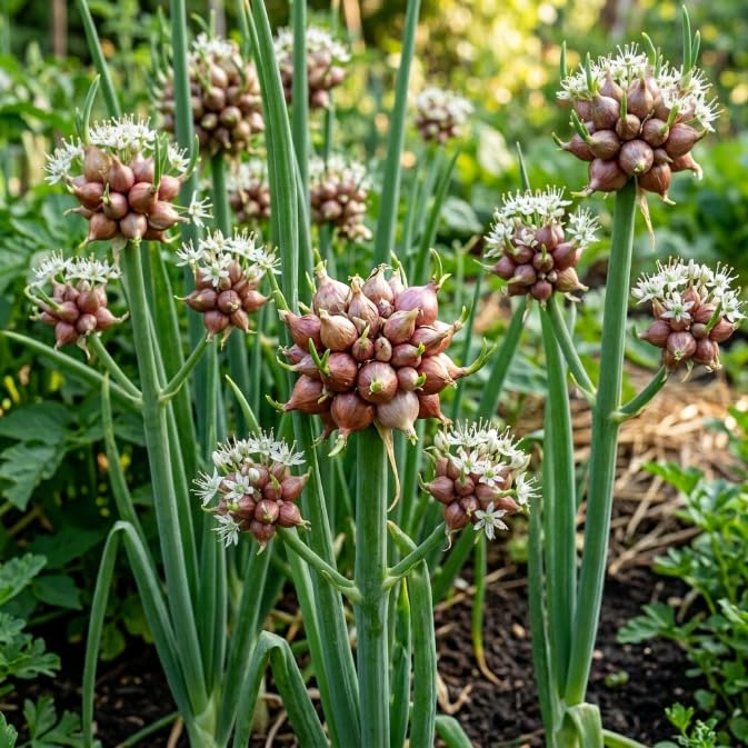 Pack 200 Walking Onion Seeds, Walking Onion Seeds for Planting, Hardy Onions, Perennial Vegetable for Backyard Garden