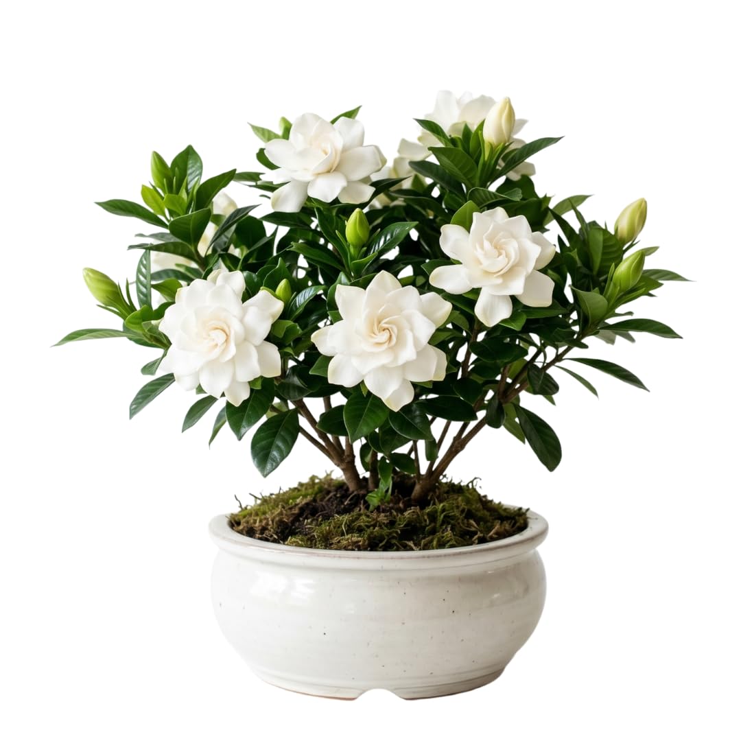 Live White Gardenia Plant, Fragrant Jasmine Gardenia Flower Plant, 5-7 Inches Tall in 3.5 Inch Pot, Well-Rooted, Ready to Grow Indoors or Outdoors