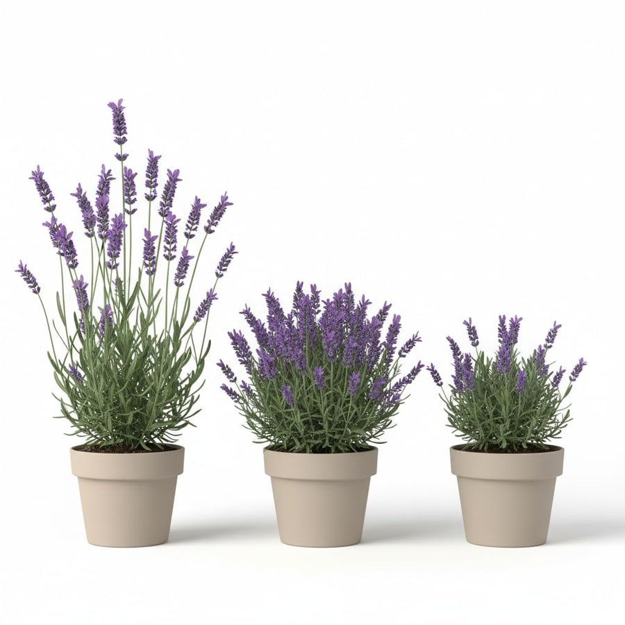 Lavender Plant Live in 3'' Pot, Fragrant Lavender Flowering Herb for Indoor Outdoor Planting, Ready to Grow (Purple Lavender)