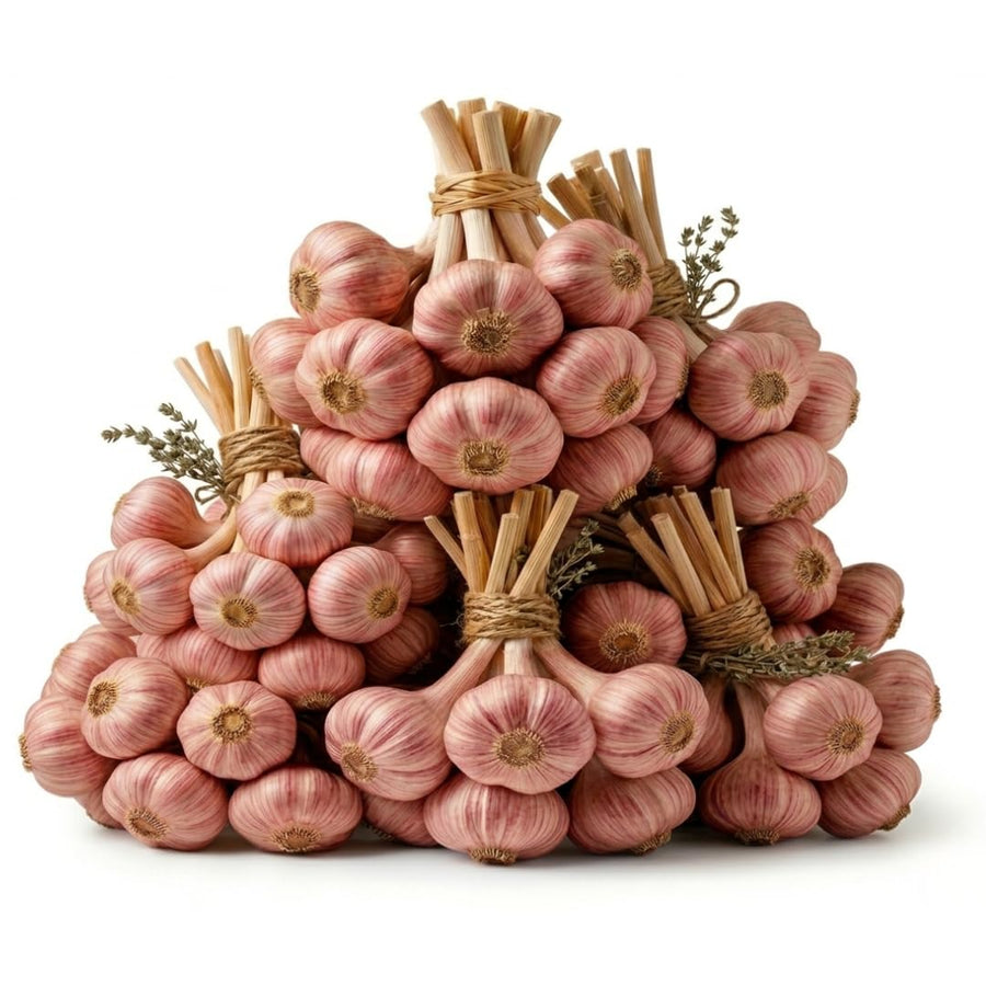 1 LB Jumbo Size Red Chesnok Garlic for Planting in Spring, Softneck Hardneck Garlic Bulbs for Planting, Fresh and High Yield, Cold Hardy, Fast-Growing, 5-6 Bulbs Garlic