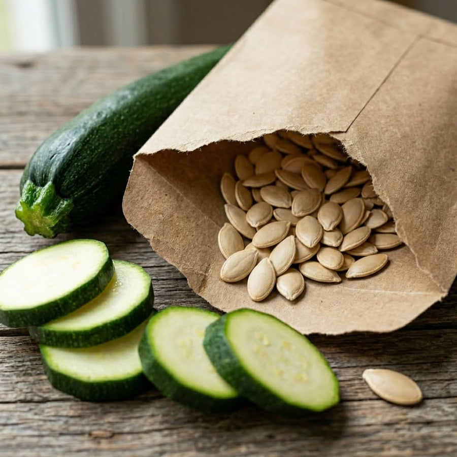 Set 50 Seeds Zucchini Seeds for Planting, Dark Green Zucchini Seeds, Summer Squash Seed for Indoor Outdoor Planting