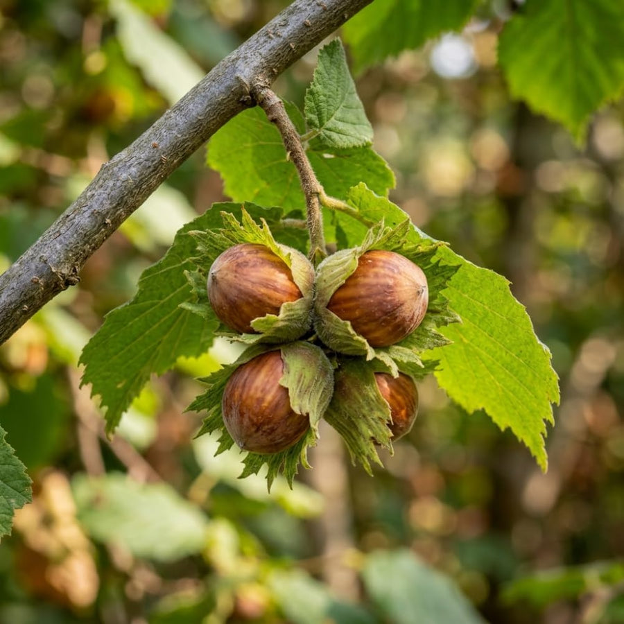 Set 2 Hazelnut Bare Roots Plant, Hazelnut Plant, 12-16 Inc Tall, No Leaf, 1-2 Years Old Bare Roots, Hardy Nut Tree for Outdoor Garden and Edible Landscape Growing