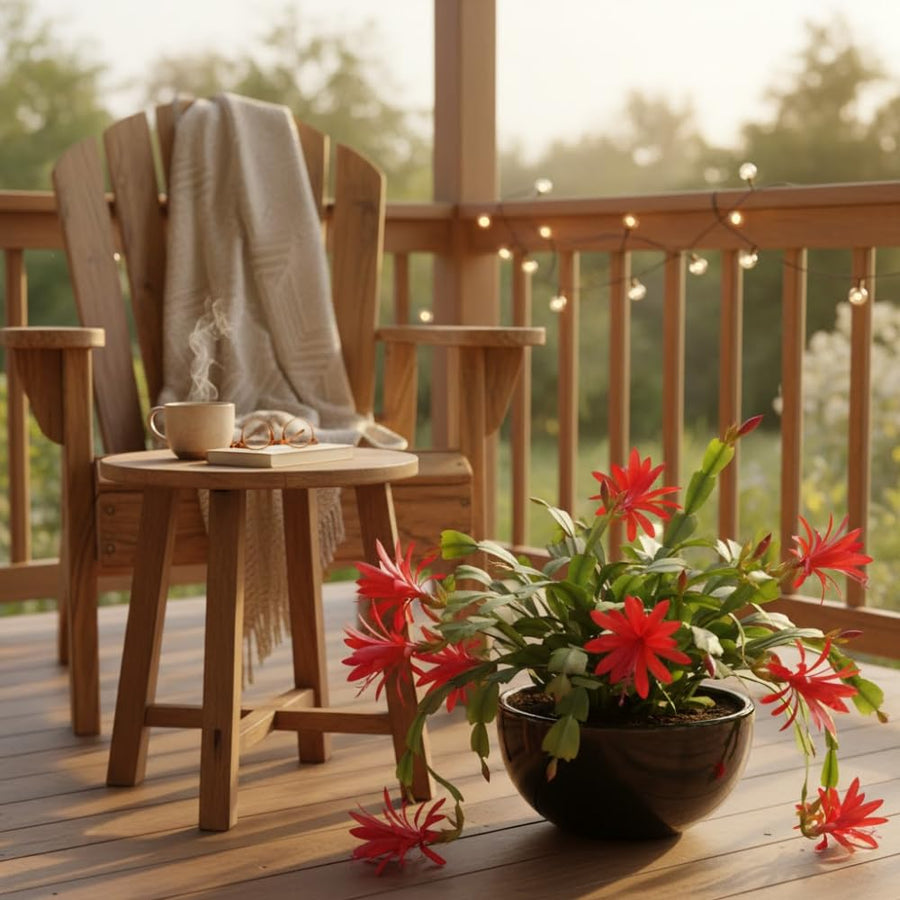 Epiphyllum Plants Live, 2 Plants per Pot, Orchid Cactus Plants for Indoor and Outdoor Planting, Well Rooted Orchid Cactus Plant, Ready to Plant (Red Epiphyllum)