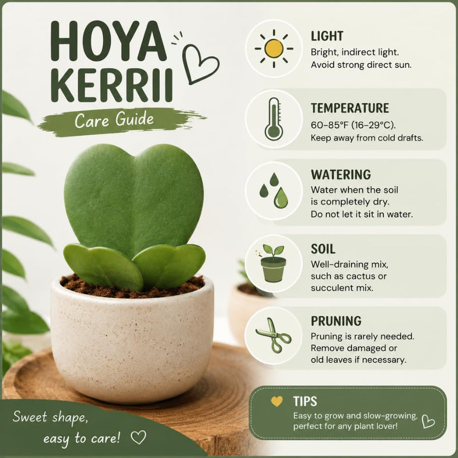 Hoya Kerrii Plant Live, 3-5'' Tall, Hoya Plants Live Houseplant, Well-Rooted for Indoor Outdoor Landscape