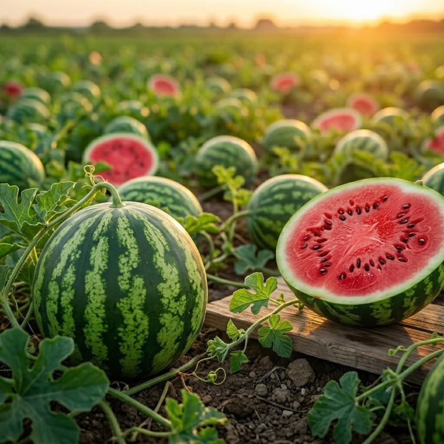 2 Sweet Watermelon Plants for Planting, Watermelon Vine, Sweet Fruit Trees, 2PPP, 3-6 Inc Tall