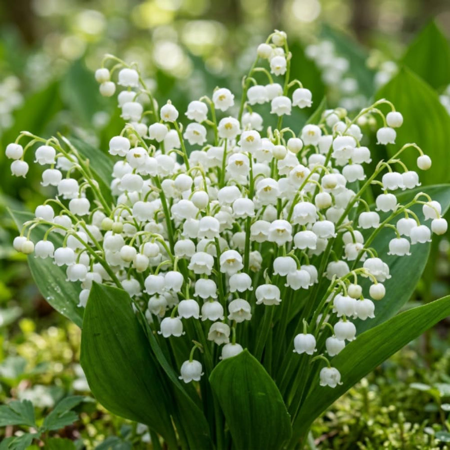 Set 10 Lily of the Valley Roots, Lily of the Valley Bulbs, Sweetly Fragrant White Flowers, Easy Grow for Garden Bed and Borders