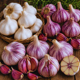 4 Mix Garlic Bulbs for Planting, Garlic for Planting, High-Yield Hardy Garlic for Garden