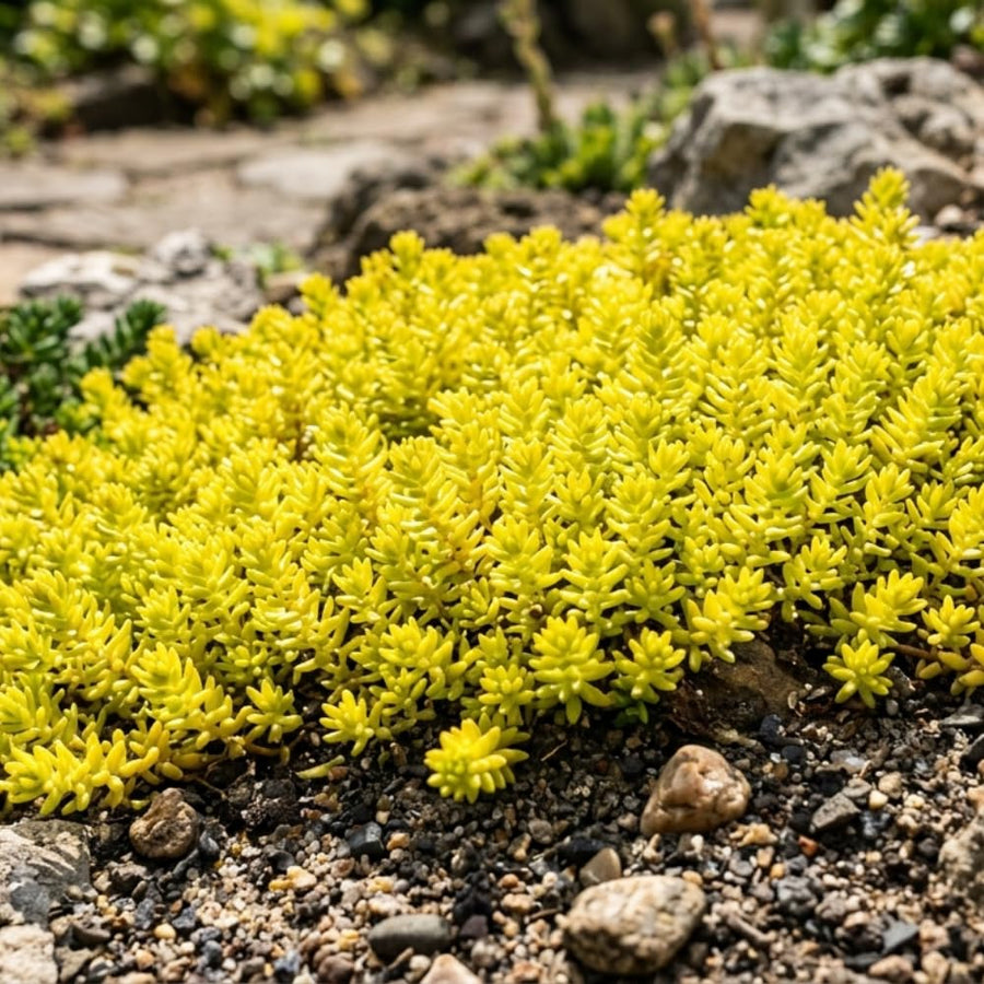 Sedum Live Plant in 4 Inches Pot, Sedum Succulents Plants Live, Vibrant Foliage, Indoor Outdoor Houseplant