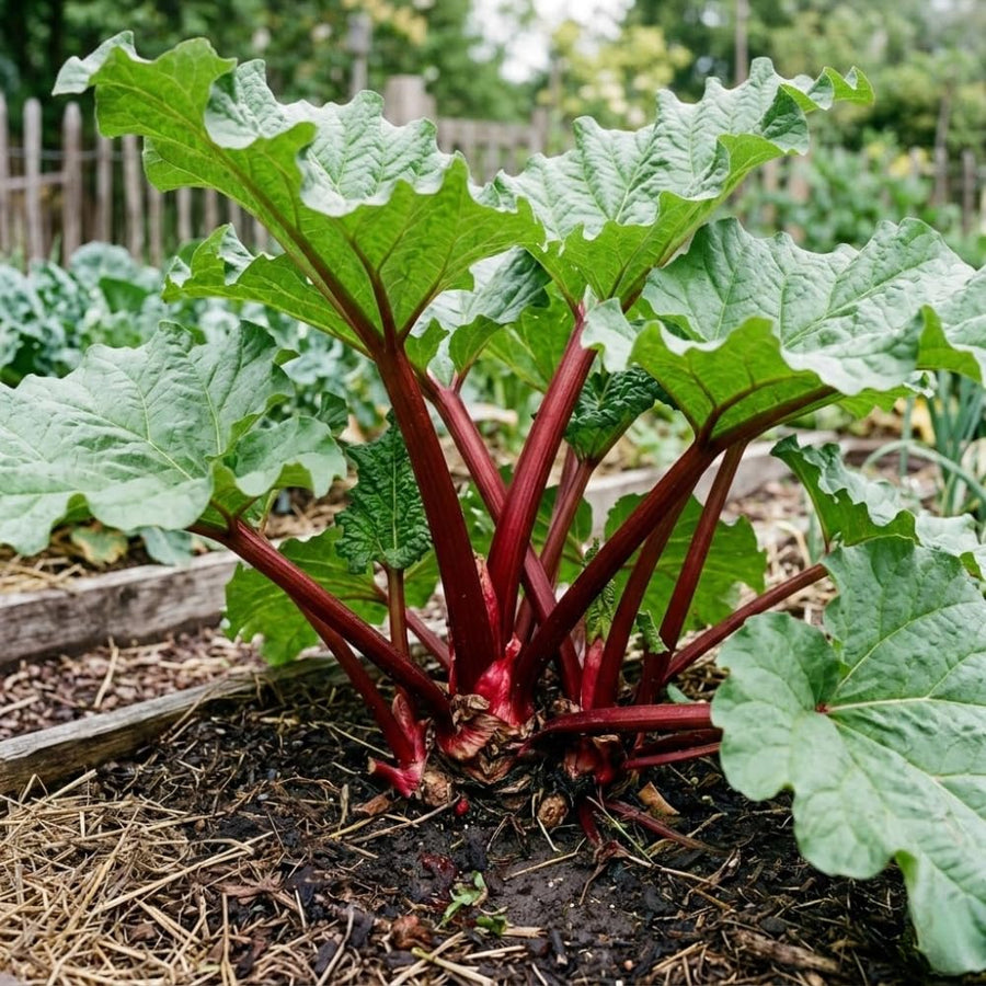 Combo 100 Red Rhubarb Seeds for Planting, Rhubarb Vegetable Seeds for Outdoor Garden Growing