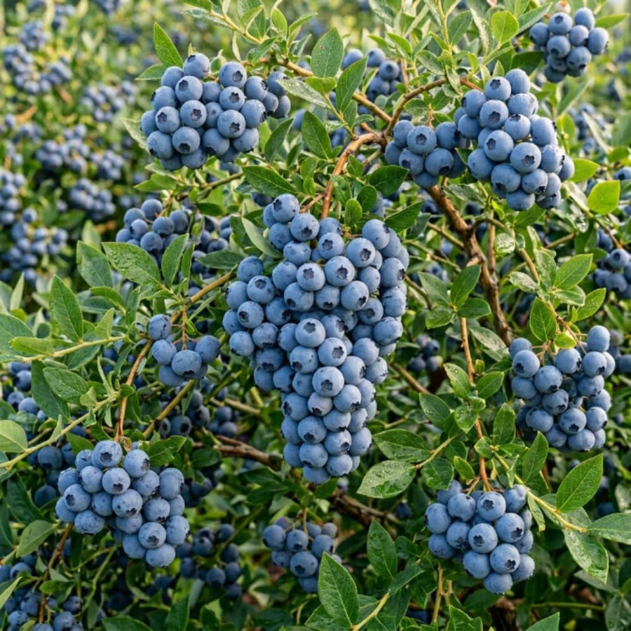 Blueberry Plant Live for Planting, Highbush Blueberry Plant, Well Rooted, 6-8 Inc Tall, Berry Shrub for Edible Gardens or Landscapes