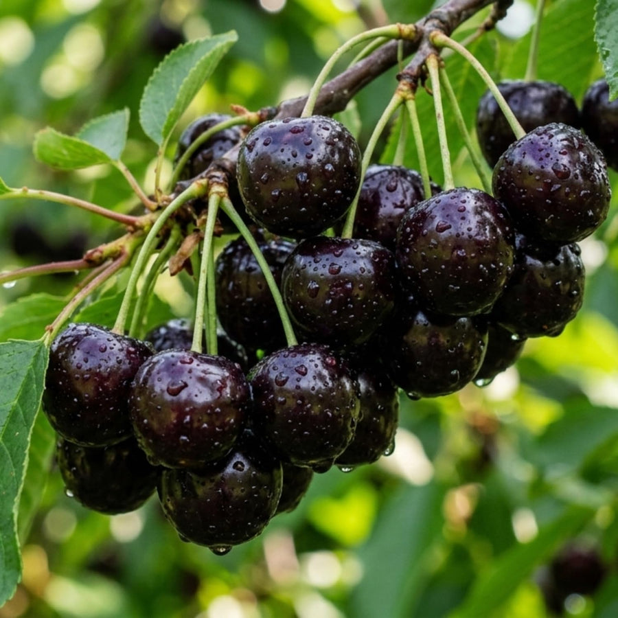 2 Black Cherry Plants Live 1-2 Feet Tall, Sweet Cherry Trees Live Plant, Cherry Live Plant Fruit Tree, Cherry Tree Plant