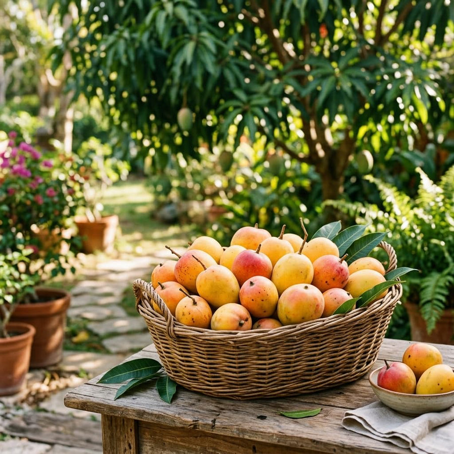 Live Mango Tree 22-26'' Tall in 1 Gallon Pot, Tropical Sweet Fruit Tree, 2 Ft Young Plant, Ready to Grow Outdoor