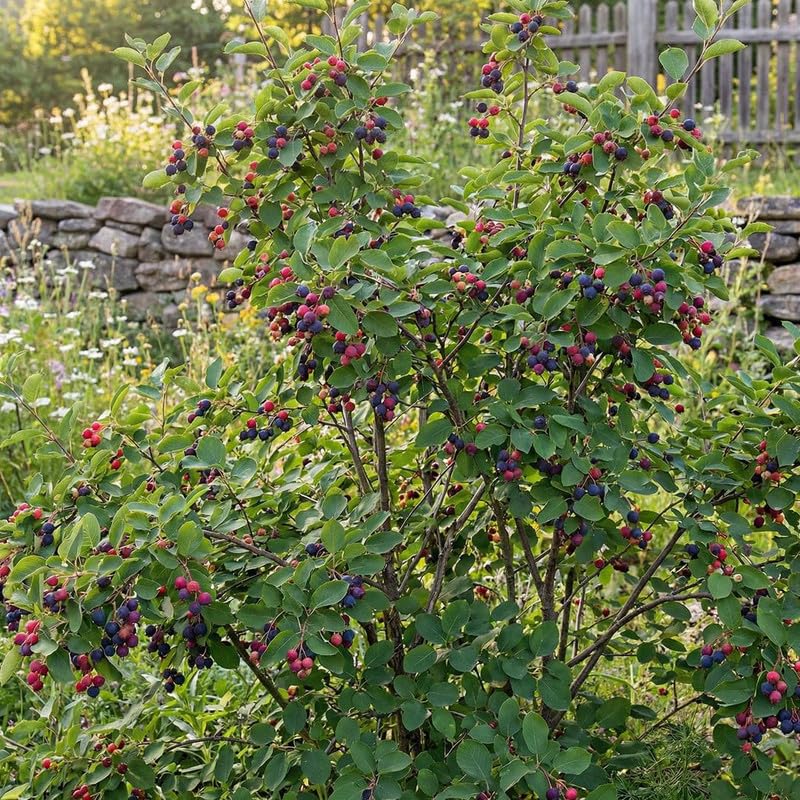 Set 2 Serviceberry Trees Live Plants, 2 Years-Old Live Berry Tree Shrub for Garden Planting, 14-16'' Tall, Hardy Outdoor Plant