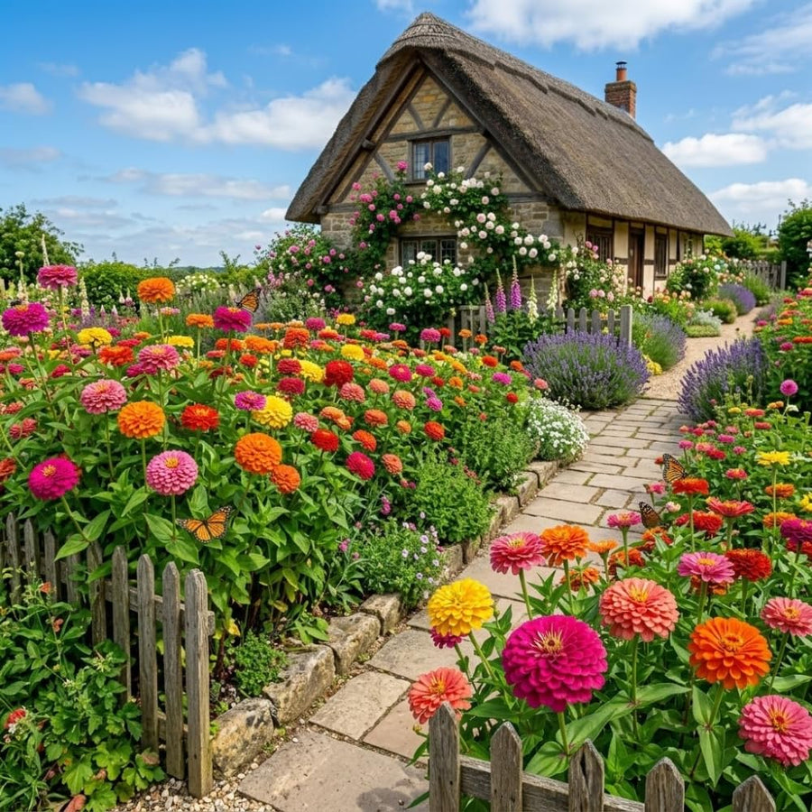 Pack of 1000 Zinnia Seeds, Mix Zinnia Seeds for Planting, Colorful Summer Blooms, Long Lasting Annual Flowers for Indoor Outdoor Garden