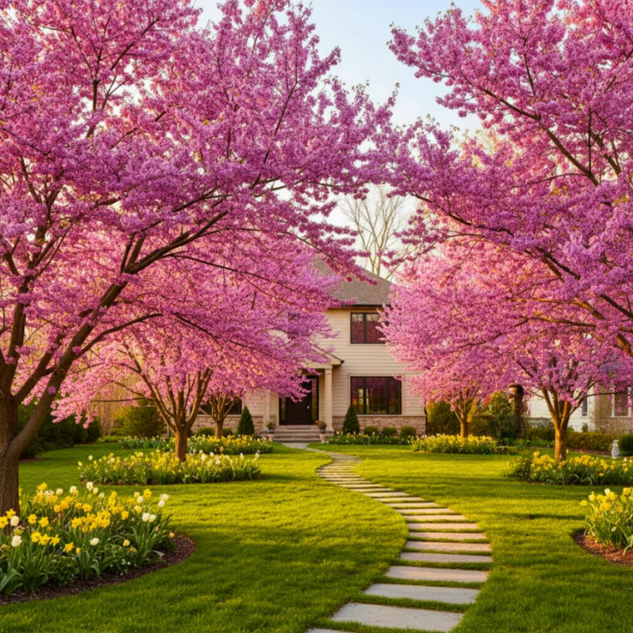 Eastern Redbud Live Plant in Quart Pot, Pink Purple Flowering Tree, Ornamental Redbud Tree for Outdoor Garden
